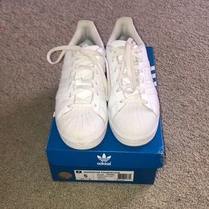 White adidas superstar sneakers